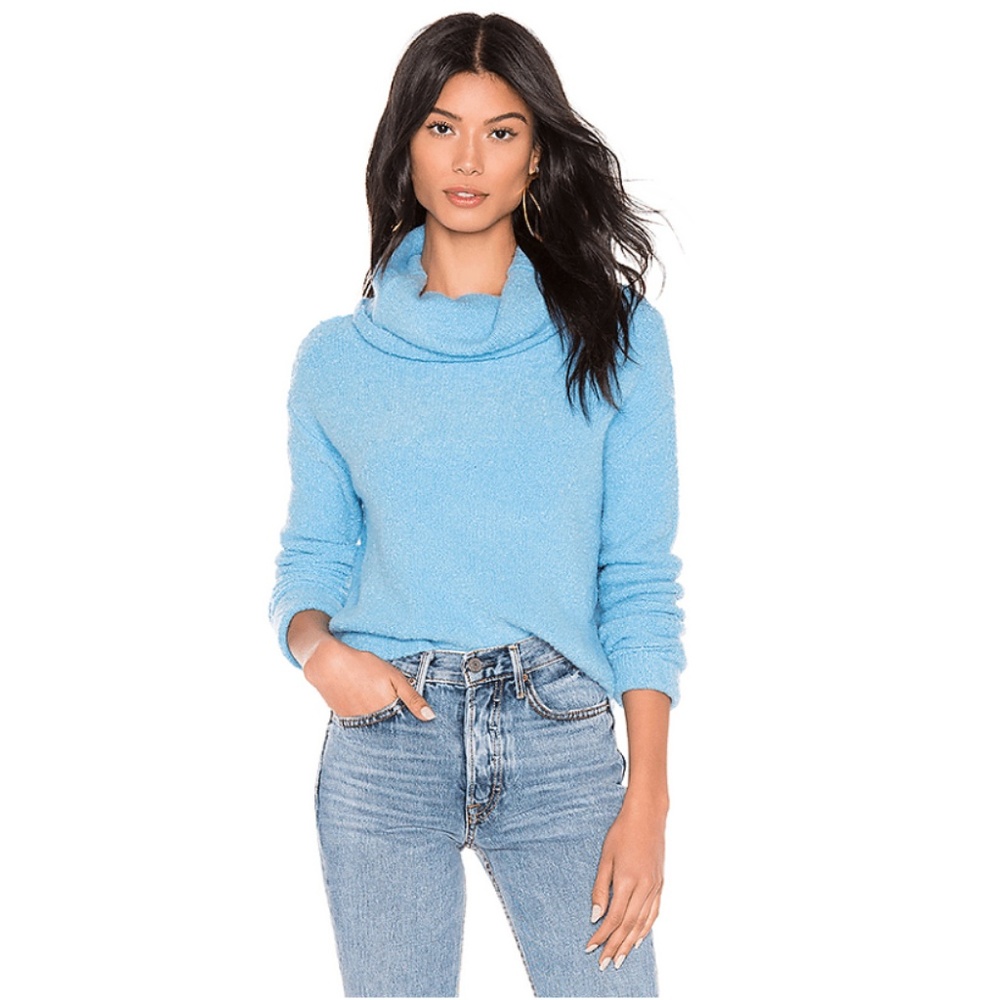 NWOT Free People Stormy Cowl Neck Top size XS